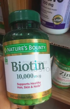 Nature's Bounty Biotin 10,000mg by 250 Soft Gel