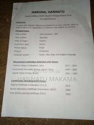Housekeeping Cleaning CV