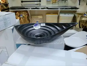 Canoe Shape Counter Top Washing Hand Basin