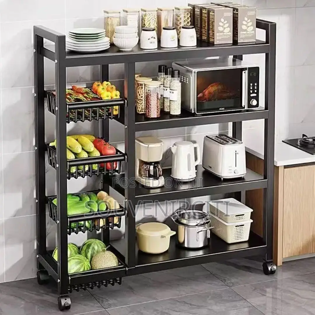 4-Tier Movable Storage Rack