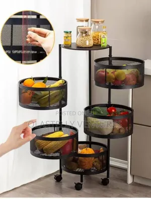 5layer Round Rotating Fruit and Vegetable Storage Rack Ho