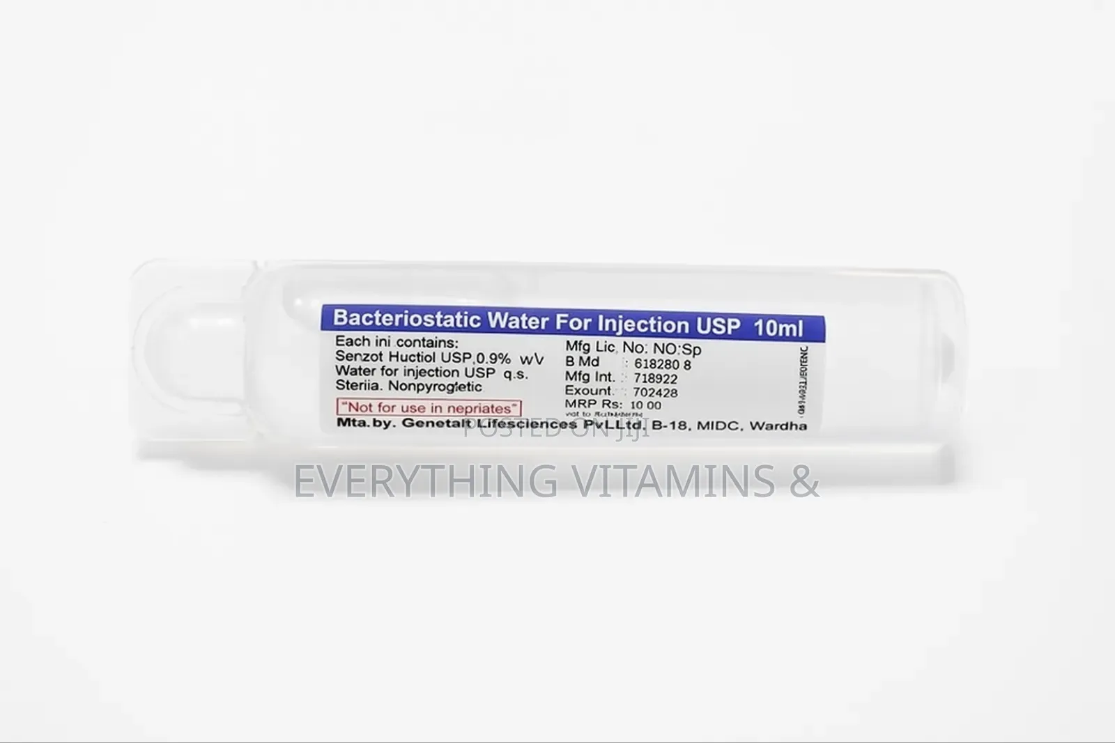 Bacteriostatic Water 10ml