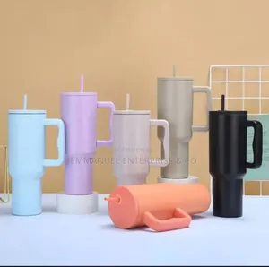 1200ml Double-Layer Vacuum Cup With Straw Handle