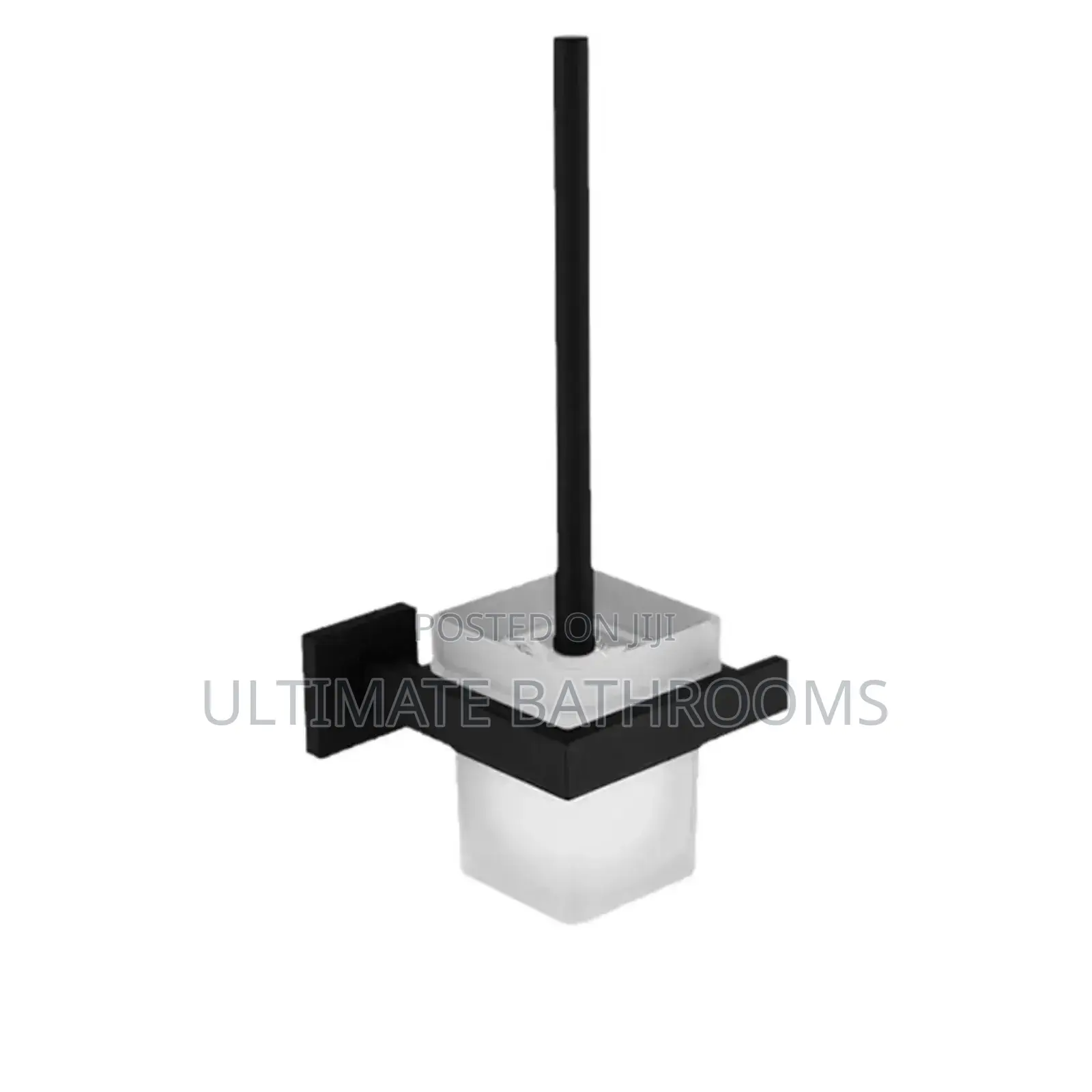 Square Black Wall Hung Toilet Brush