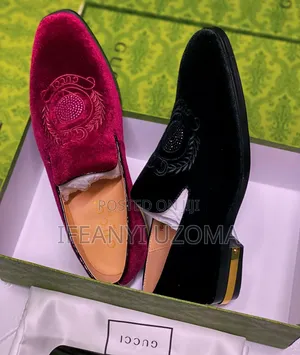 Red and Black Suede Luxury Shoe