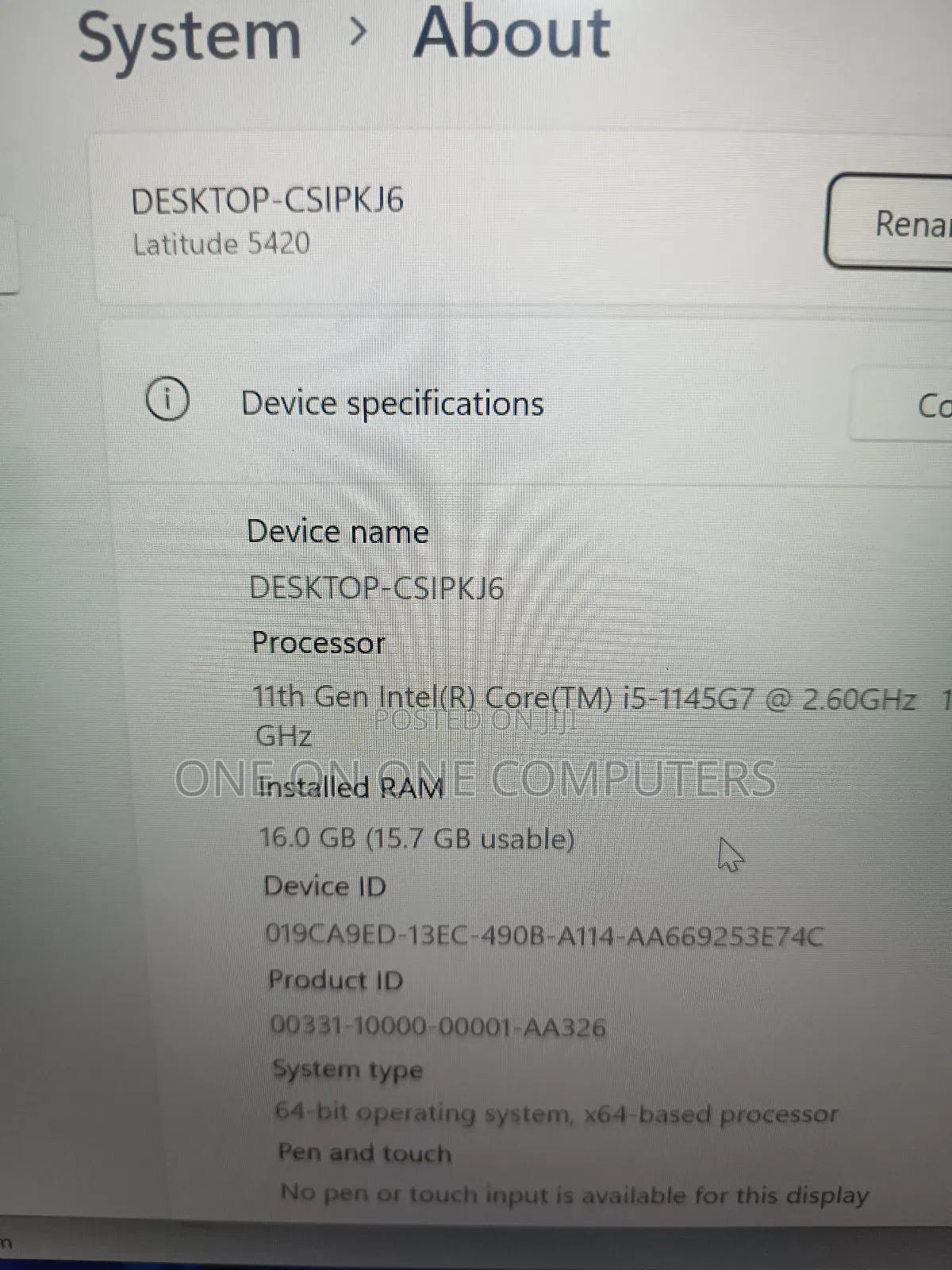 Laptop Dell Latitude 5420 16GB Intel Core i5 SSD 512GB