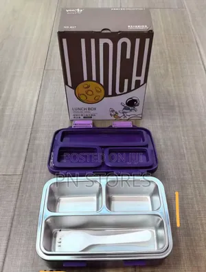 550ml Lunch Box With Fork 3 Compartment Japanese Lunch Box