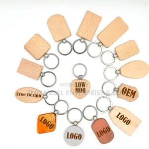 Customizable Diy Wood Keychain Set