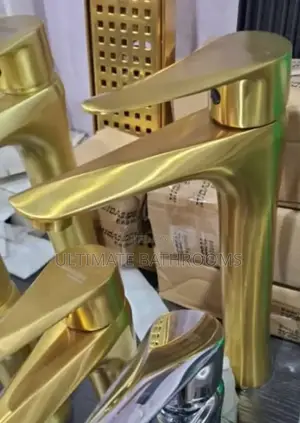 Brush Gold Midas Long Cabinet Basin Mixer