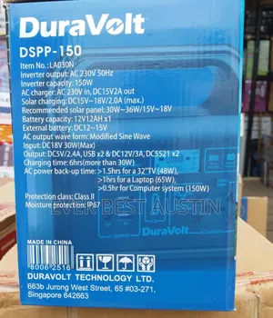 Dura Volt Portable Solar Generator 150watts