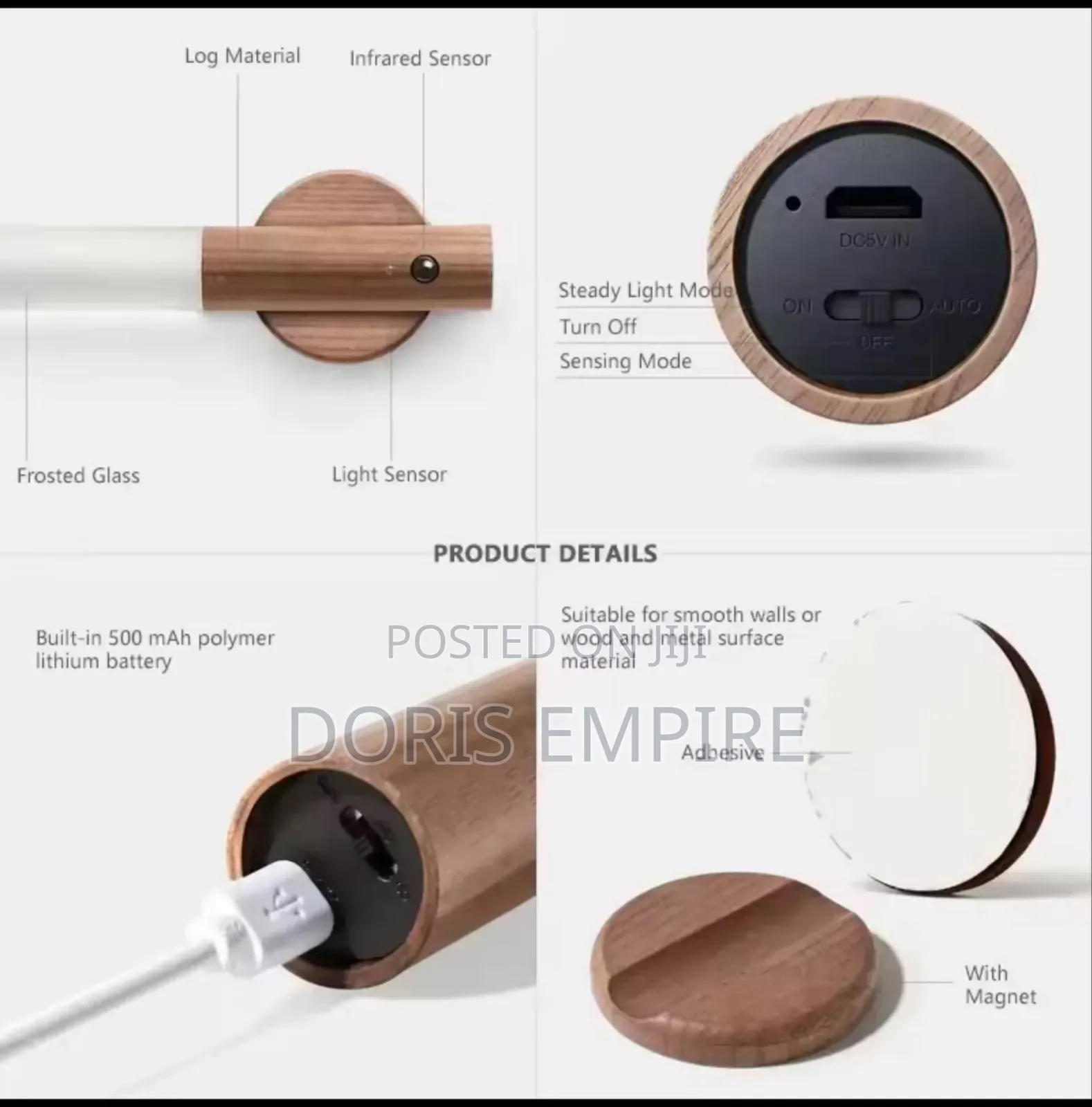 Led Night Light Motion Sensor Usb Charging Hallway.
