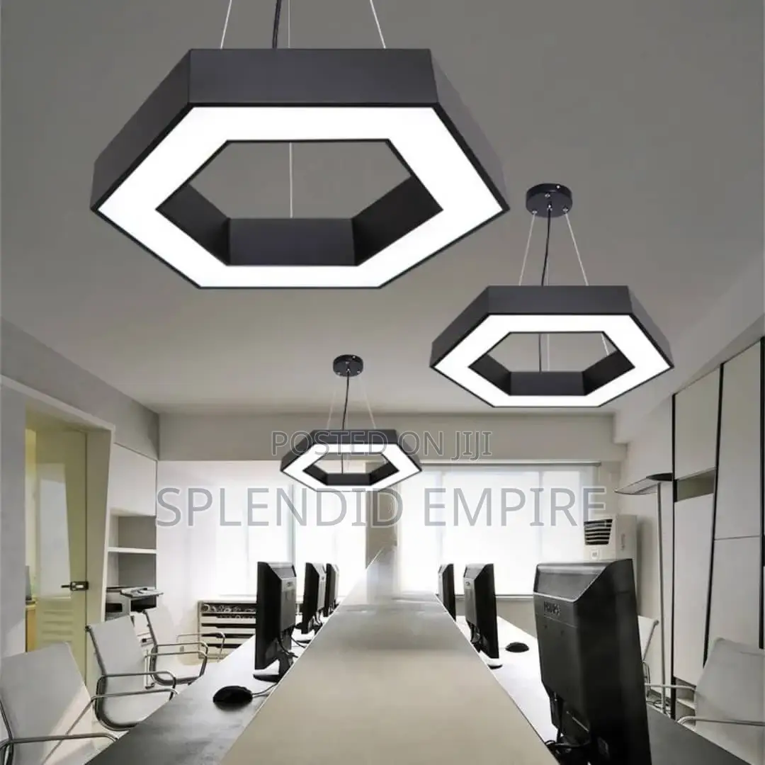 Hexagon Led Pendant Modern Drop Light
