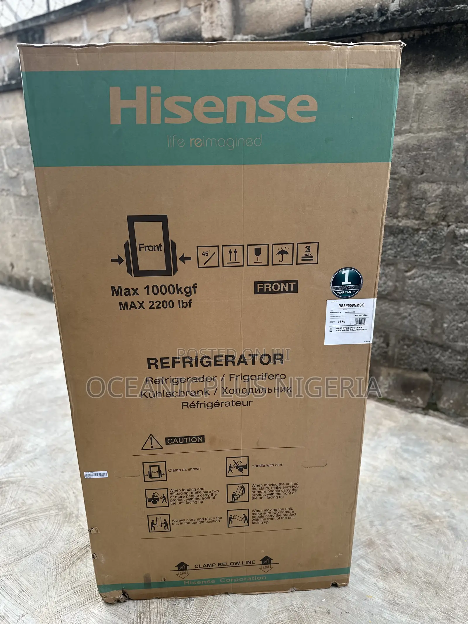 Hisense Frostcrest 529l Side by Side Refrigerator 5p558nmsg