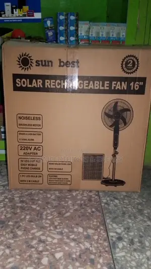 16inches Rechargeable Solar Fans for Ac and Dc Systems