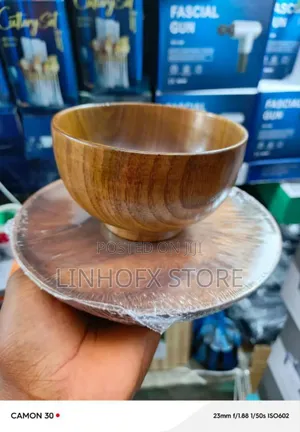 Wooden Bowl and Flat Plate