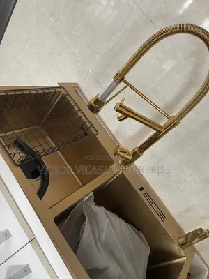 Gold Maxilon Kitchen Sink With Tap
