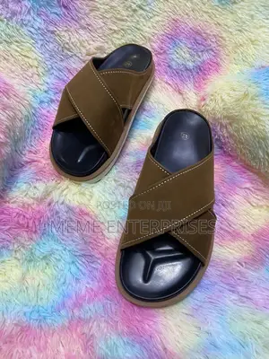 Brown Cross Slipper 