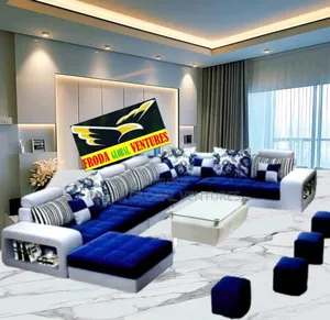 Quality Couch of U-Shape Sofa, Table and Stools. Ua04