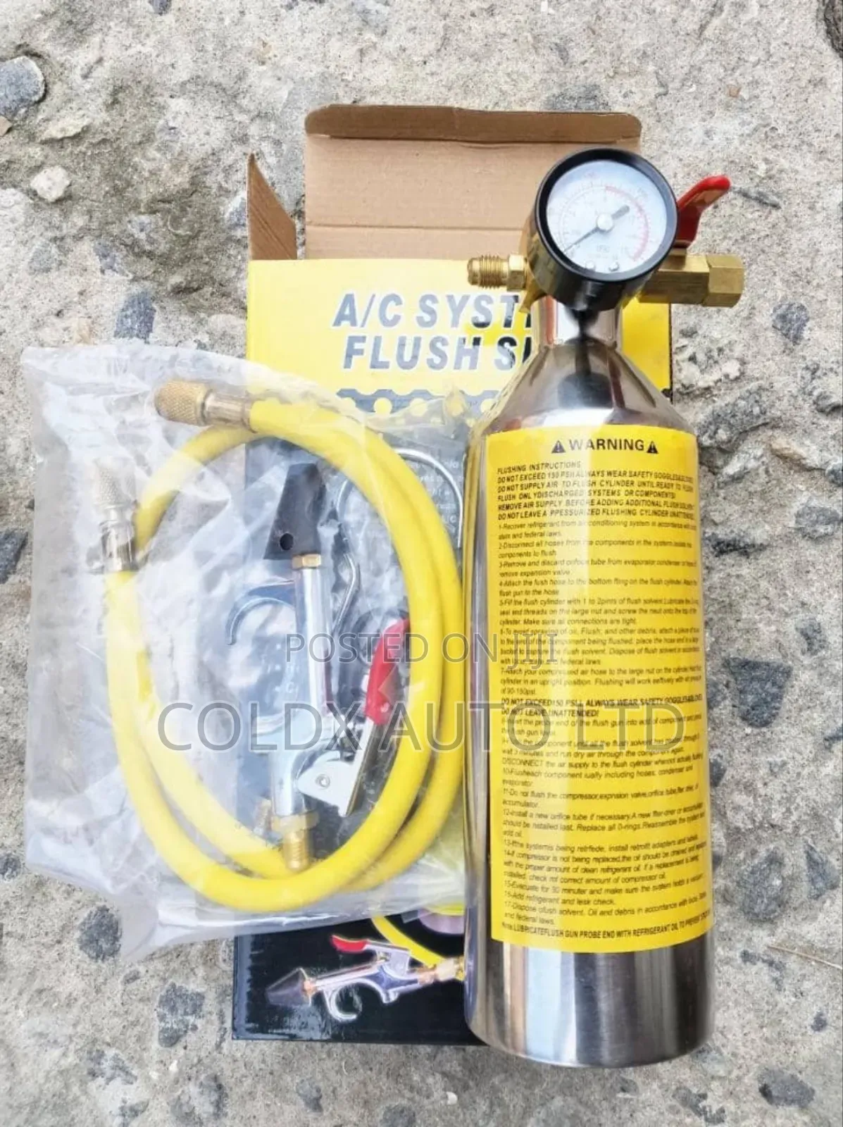 Complete Flushing Kit For Automobile A/C System