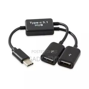Type C To 2 Otg Port Y Splitter Cable