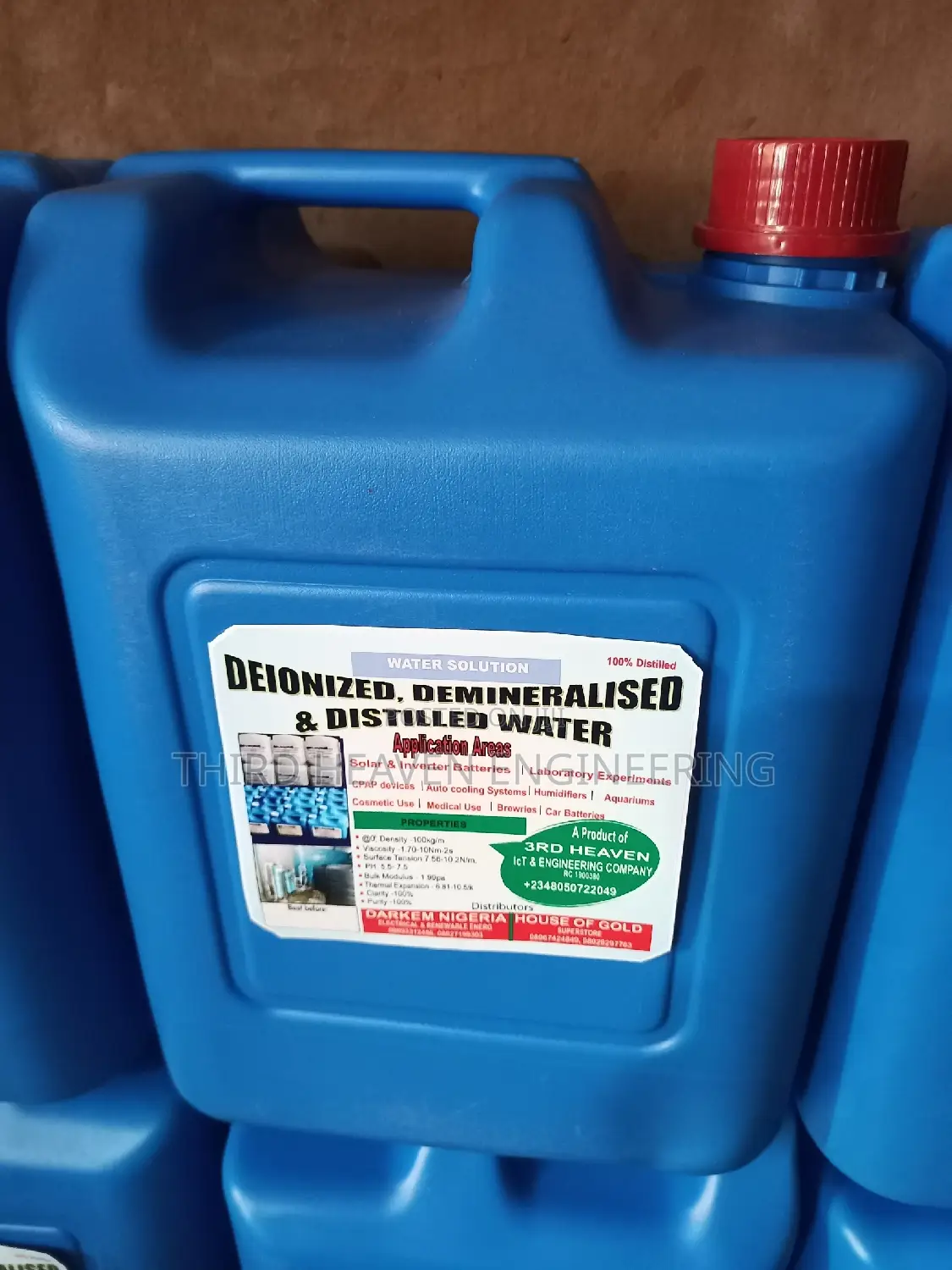 20ltr Deionized/Distilled Water
