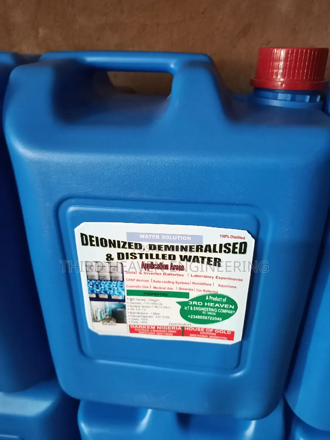 20ltr Deionized/Distilled Water
