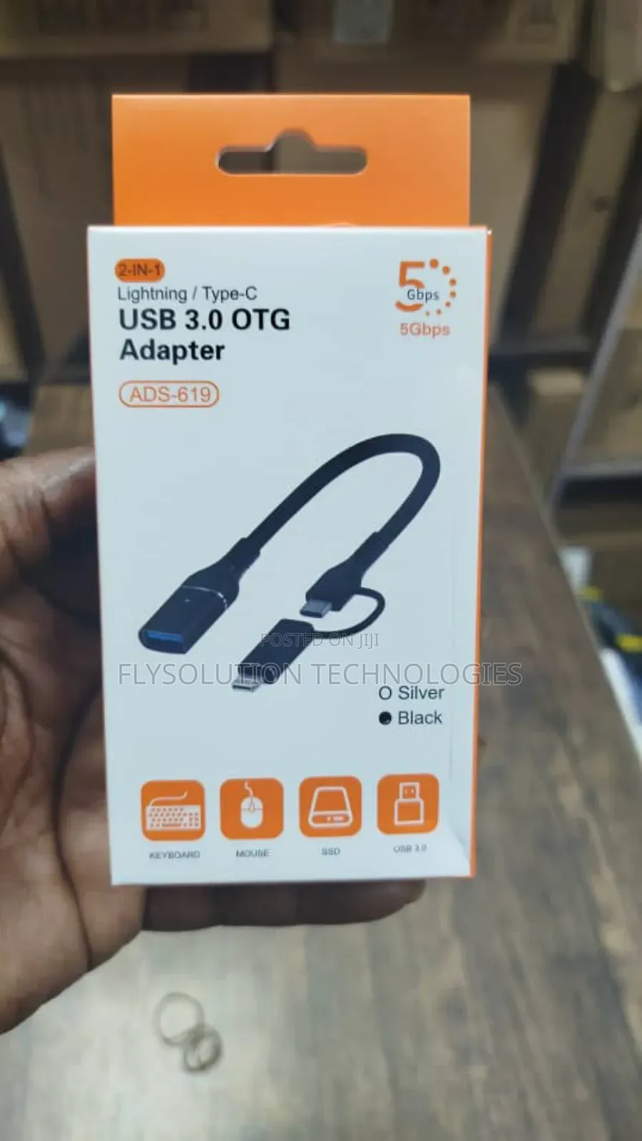 2-in-1 Lightning/Type-C Usb 3.0 Female Otg Adapter
