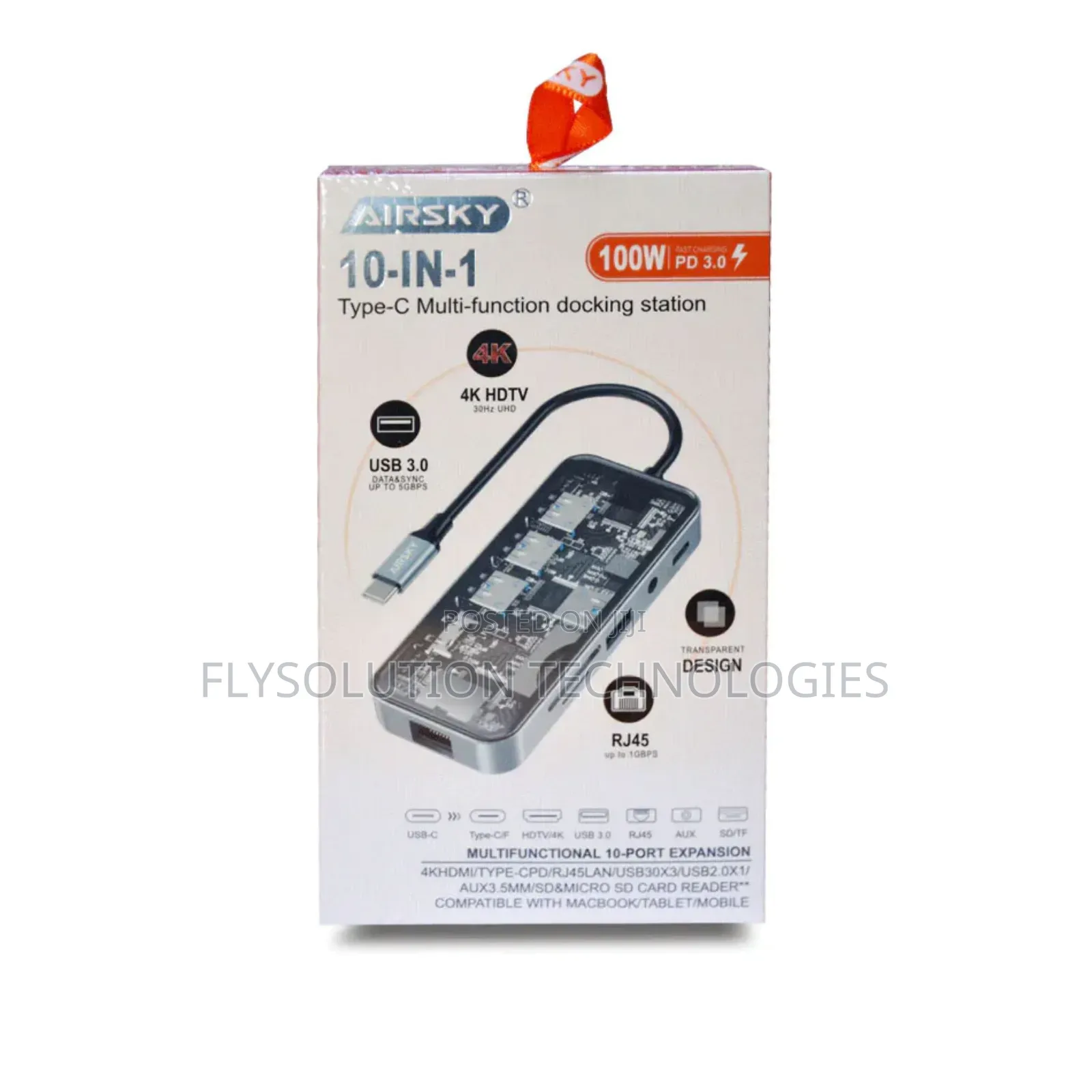 Airsky 10 in 1 Type-C Multifunction Dock Station Hc-87