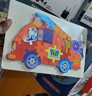 Photo - Wooden Puzzle Bus Early Educational Gift Toy Ages 3+
