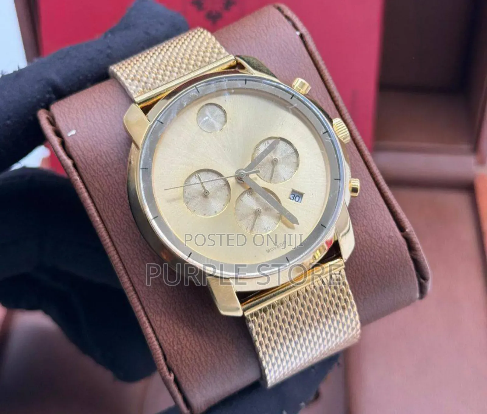 Movado Chronograph Mesh Strap Watch