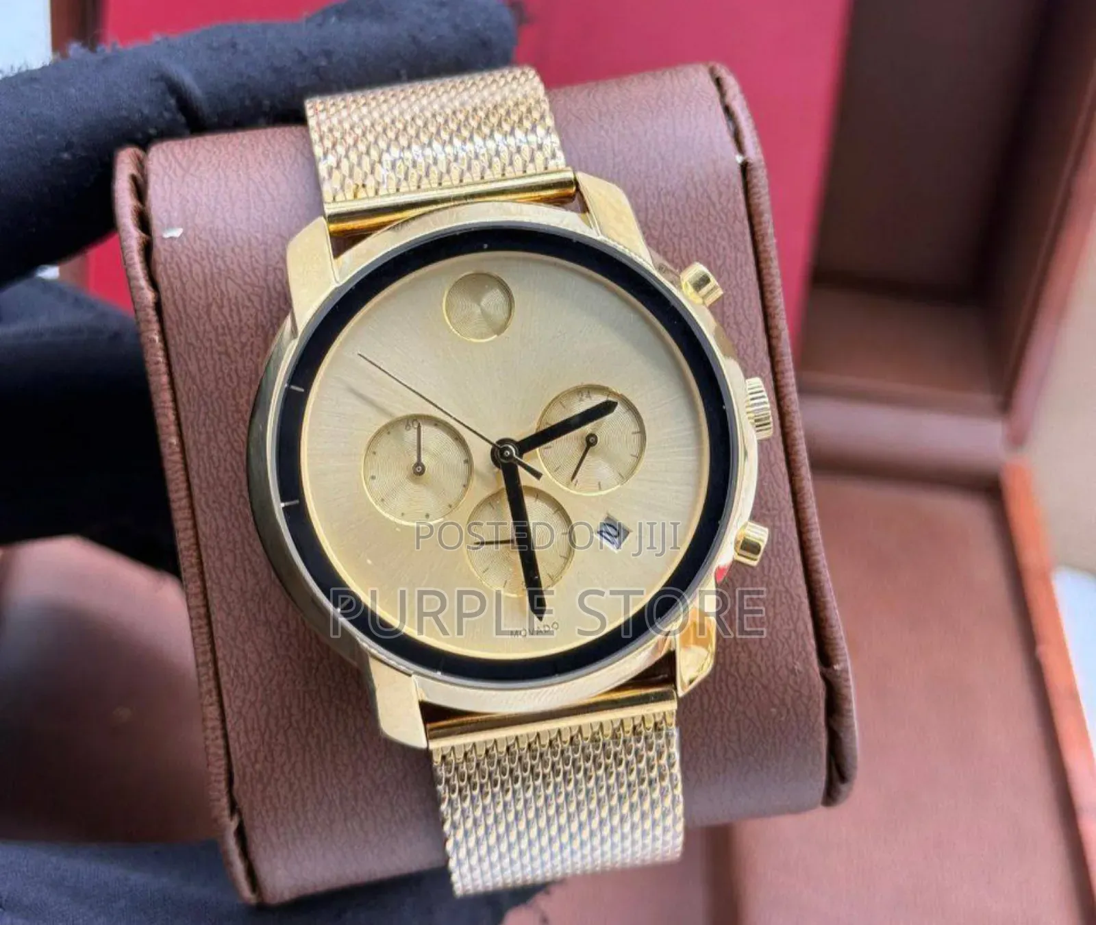 Movado Chronograph Mesh Strap Watch