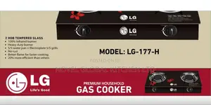 Two Burner L.G Gas Cooker With Glass Top