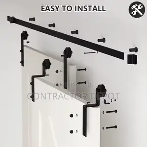 Double Door Exterior Interior Bypass Barn Accessories