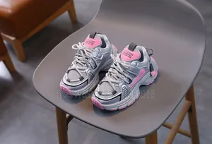 Photo - Grey and Pink Unisex Sneakers
