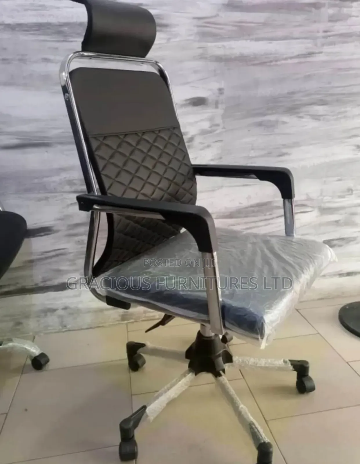 Headrest Leather Office Chair