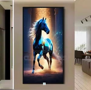 Hd Framed Horse on Motion Digi Pictures Painting Wallart