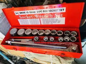 3/4" Drive 19-50mm 21pc Box Socket Wrench Set