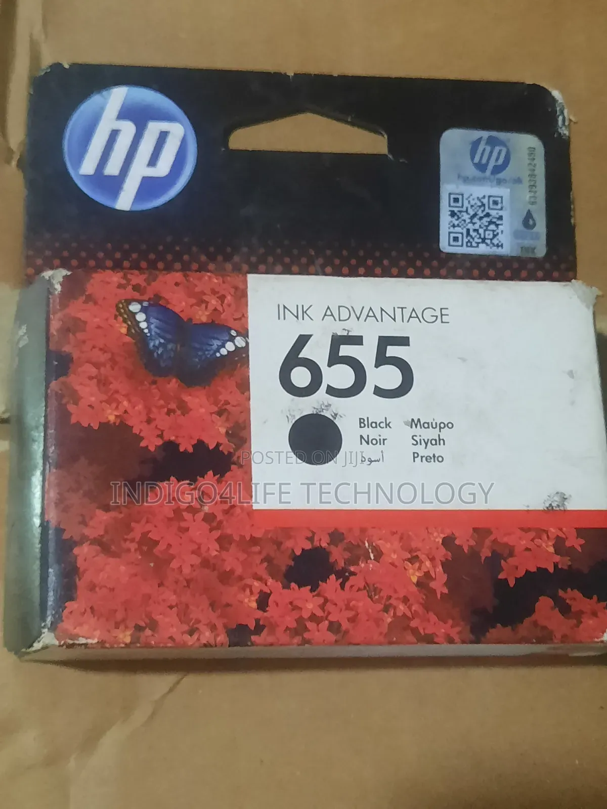Original Hp 655 Black Colour Ink