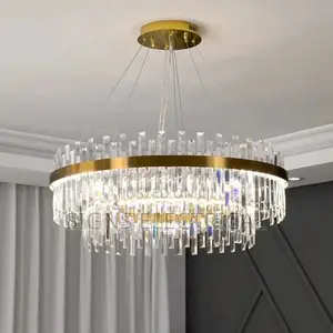 Modern Simple Living Room Crystal Chandelier 600mm