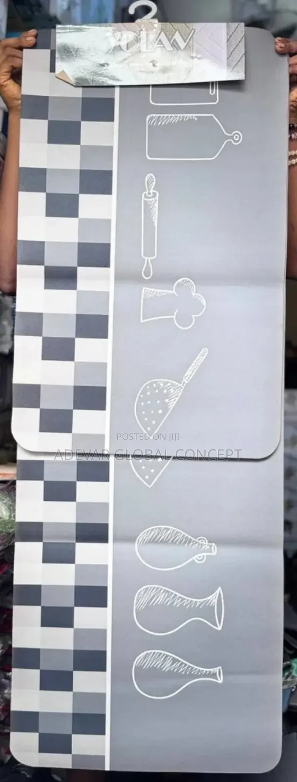 2in1 Medium Absorbent Kitchen Runner Mat 120*50 by 80*50cm