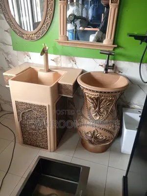 Unique Freestand Wash Hand Basin With Mirror