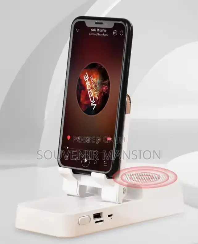 Bracket Phone Holder With Speaker