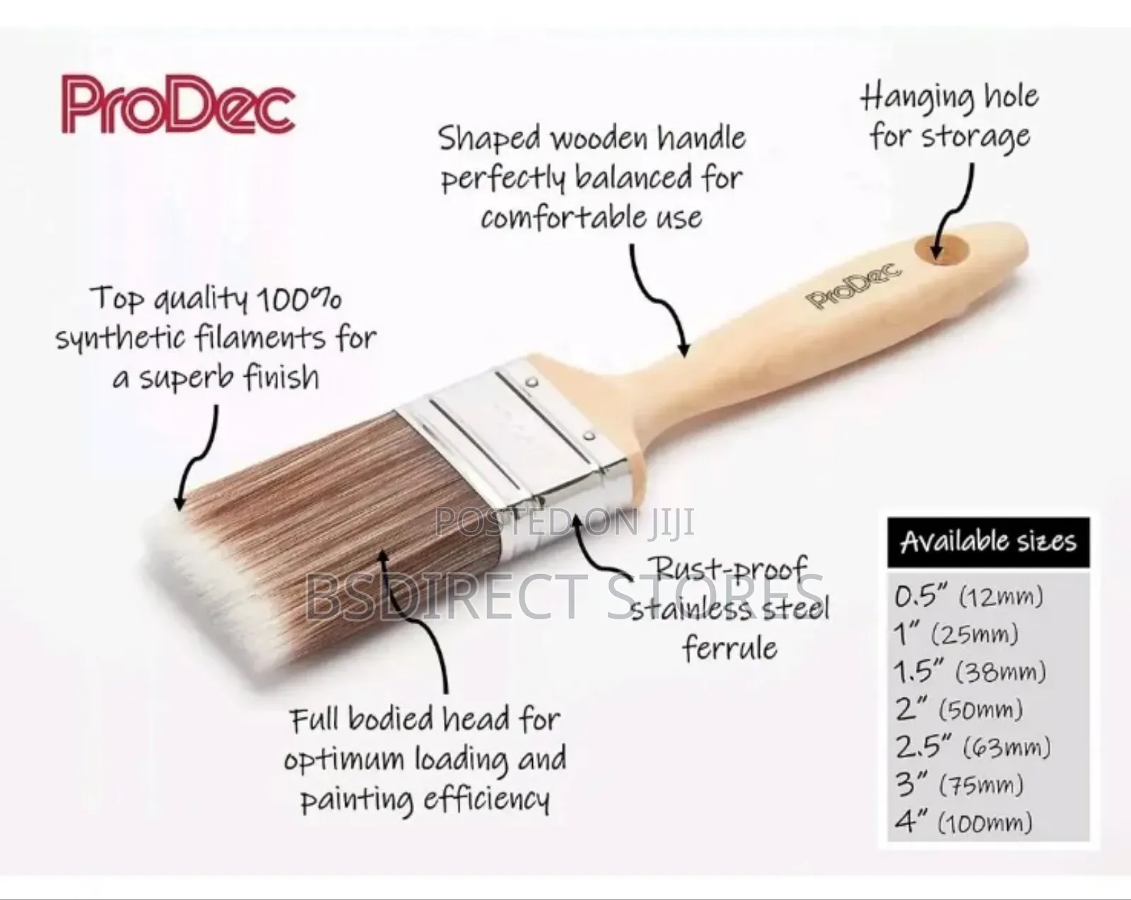 Prodec Premier 3 Inch 75mm Decorators Synthetic Paint Brush