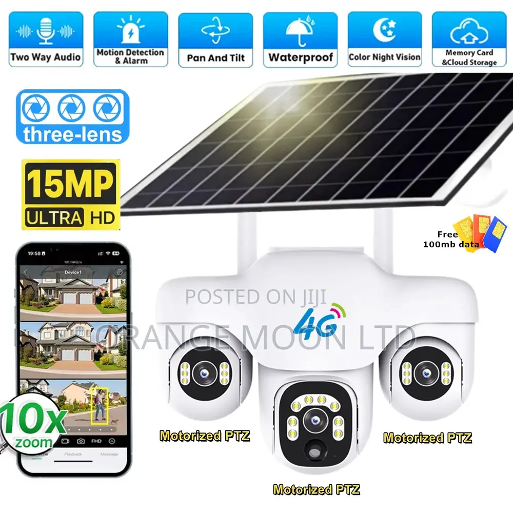 15mp Motorised Tripple Lens PTZ CCTV Camera