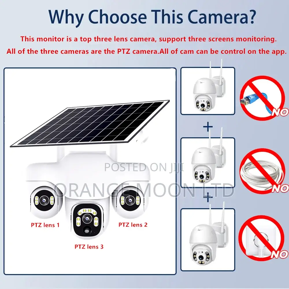 15mp Motorised Tripple Lens PTZ CCTV Camera