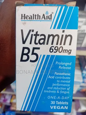 Healthaid Vitamin B5(Pantothenic Acid) 690mg X30 Veg Tabs