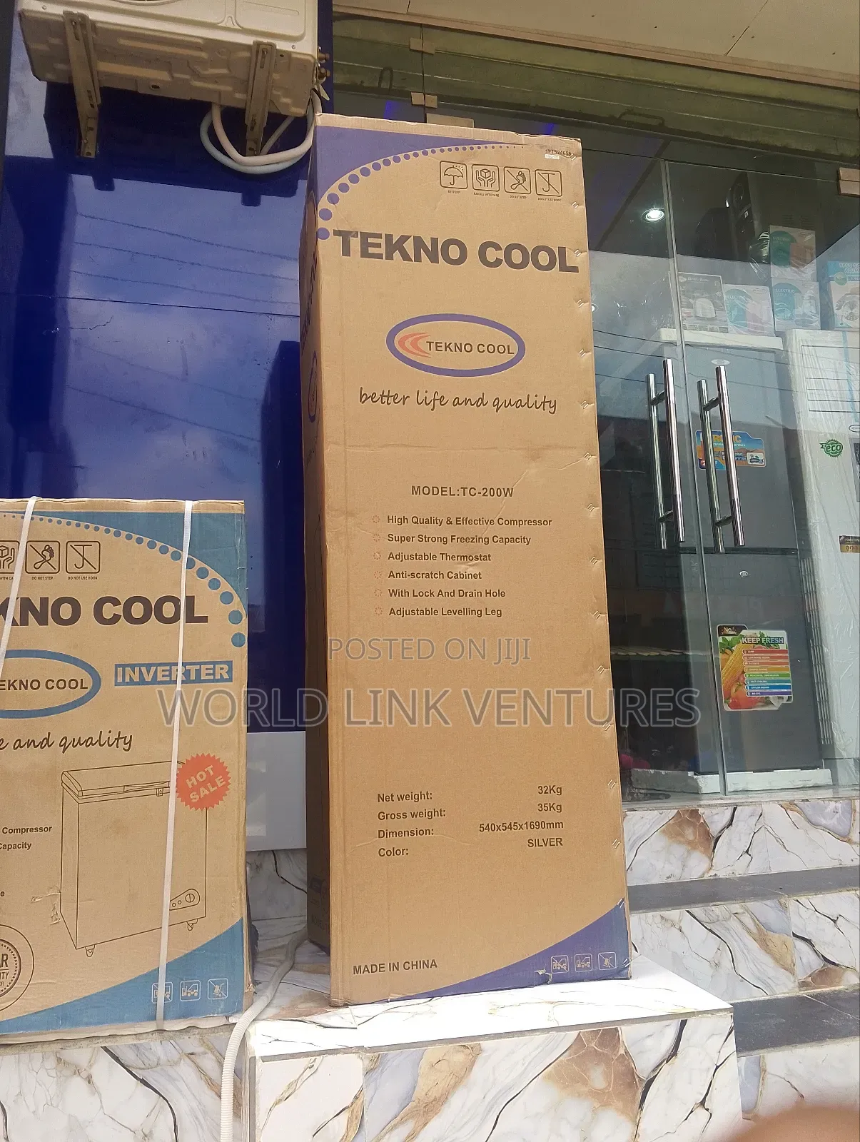 Tekno Cool Standing Double Door Fridge 350liters