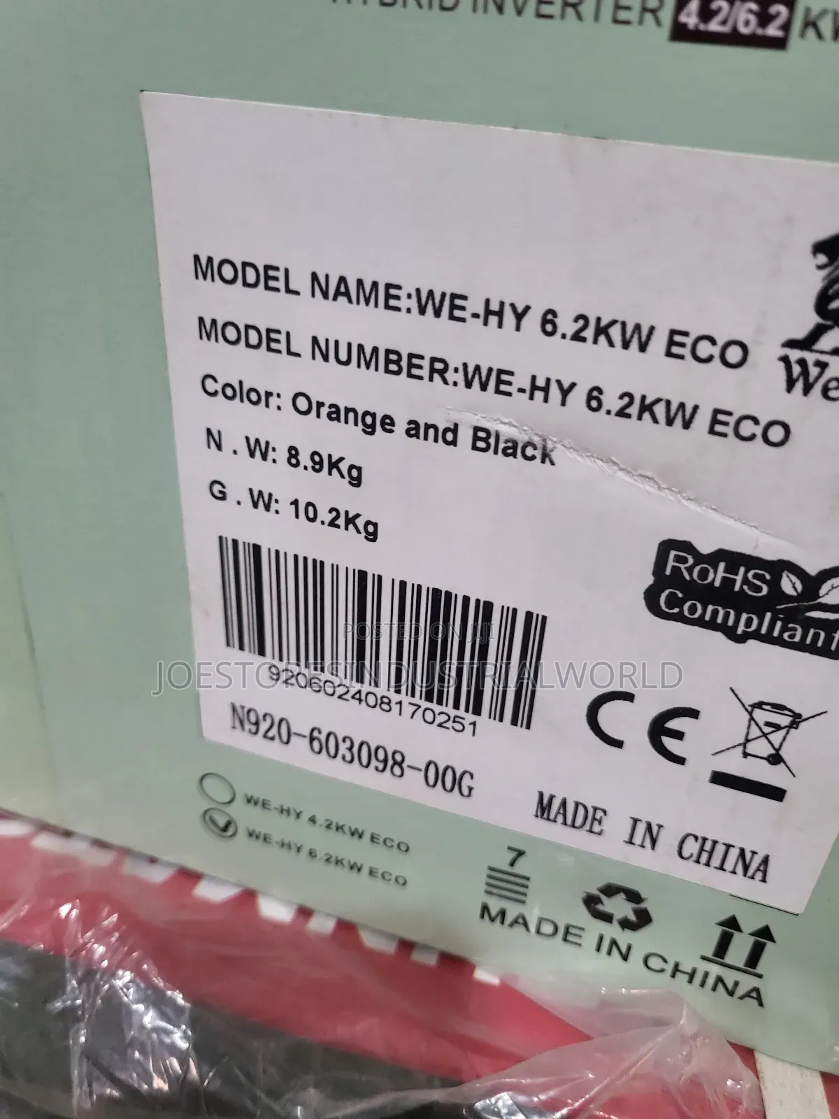 Welion Inverter 6.2kva