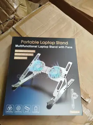Portable and Foldable Laptop Stand With Double Fan