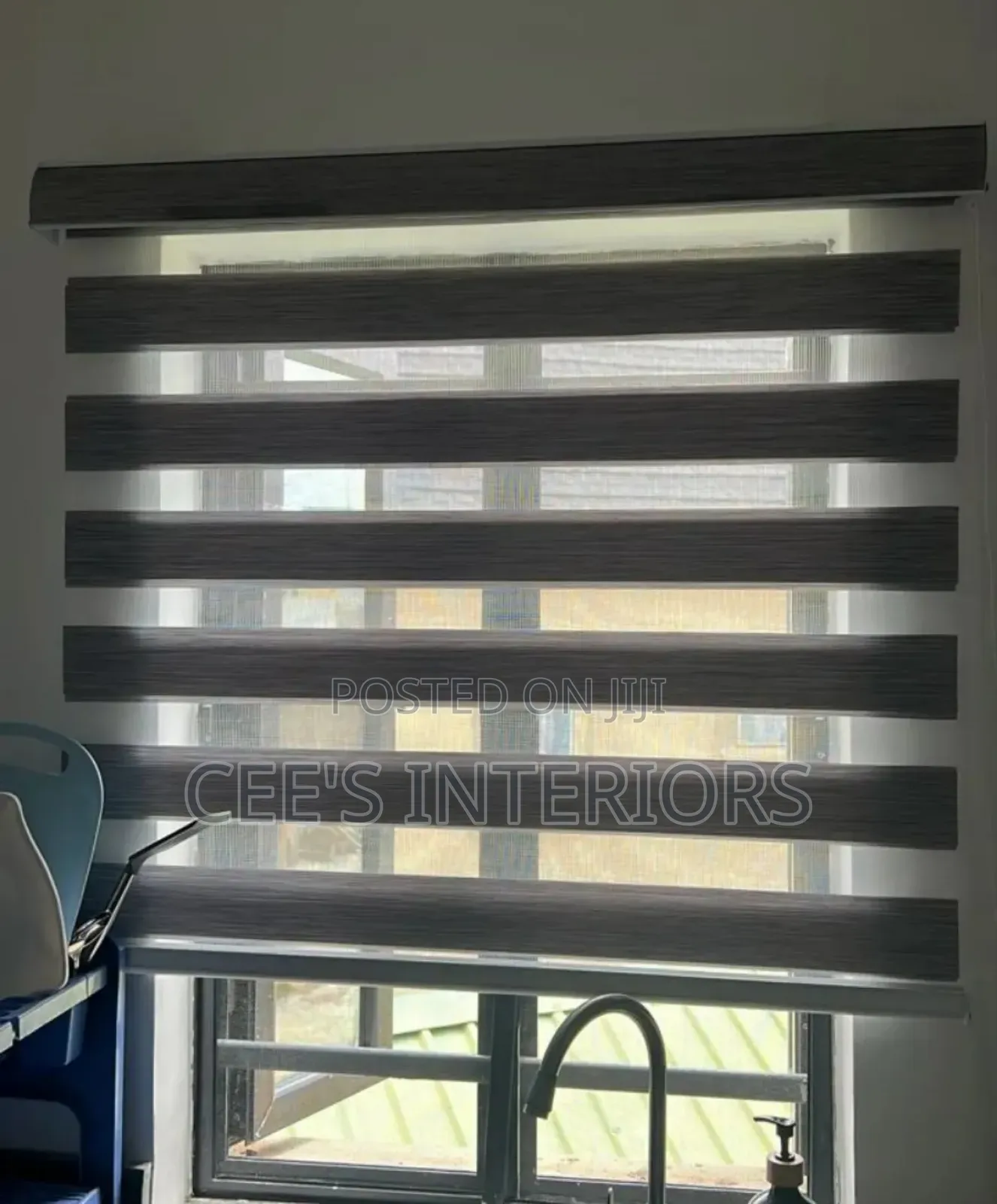 Day and Night Window Blinds Grey